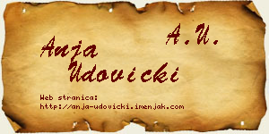 Anja Udovički vizit kartica